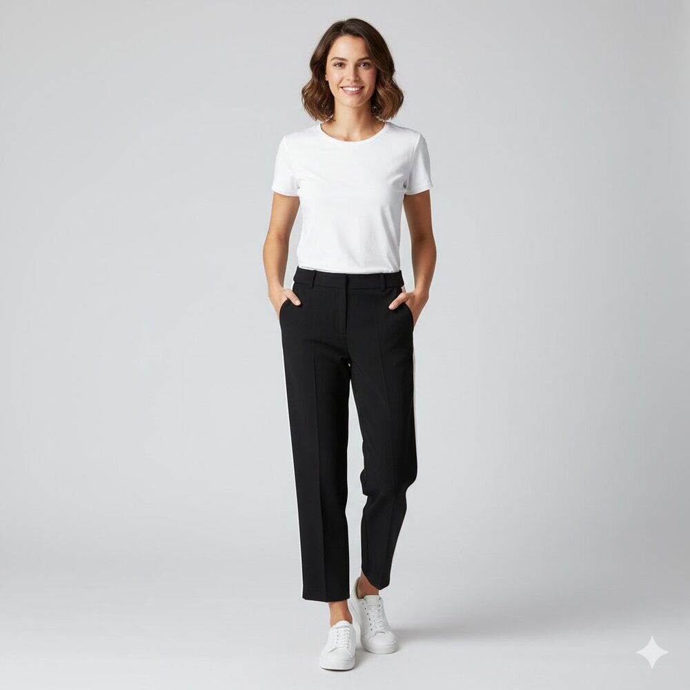 Aritzia Wilfred tuxedo Pant Stripe High Waist black business casual office work